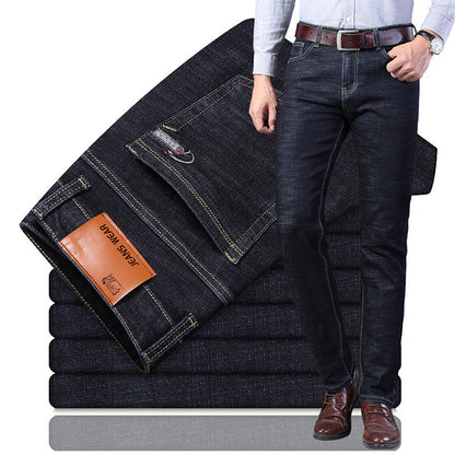 👖[Kostenloser Versand] Herren Stretch High Waisted Faux Velvet Gefüttert Warme Jeans