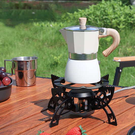 Camping Tragbarer Faltbarer Mini-Winddichter Outdoor-Split-Kleiner Gaskocher Kassettenkocher